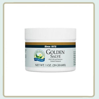 Golden Salve<br>Soothing benefits to rough, dry and patchy skin and lips.
