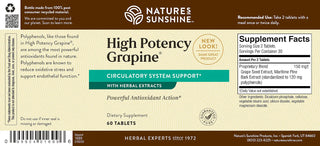 Grapine, High Potency <br>Reduces oxidative stress and supports circulation