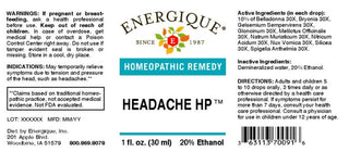Headache HP 1 oz. from Energique® Pressure of the head, headache
