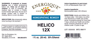 Helico 12x 1 oz. from Energique® Relieves minor burning in the stomach
