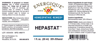 Hepastat 1 oz. from Energique®  Liver detox, flatulence, exhaustion.
