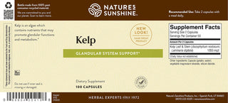 Kelp (100 caps)<br>Supports metabolism, energy & glandular system