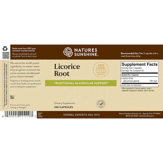 Licorice Root <br>Supports glandular, cardiovascular and respiratory health