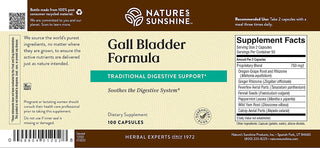 Gall Bladder Formula<br> Supports digestive system, liver, gallbladder