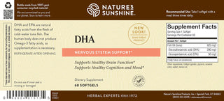 DHA (60 softgel caps)<br>Fatty acids essential for cellular health