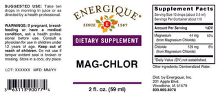 Mag-Chlor 2 oz. from Energique®<br>Weakness, dizziness, irregular heartbeat, shaking