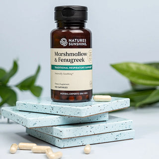 Marshmallow & Fenugreek<br>Botanicals to soothe respiratory tissues