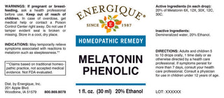 Melatonin Phenolic 1 oz. from Energique® Sleeplessness.
