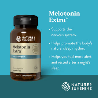 Melatonin Extra (60 caps)<br>Promotes the body's natural sleep rhythm
