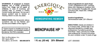 Menopause HP 1 oz. from Energique® Dysregulation, dryness, irritation
