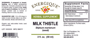 Milk Thistle 2 oz. from Energique® Liver function, detoxification.
