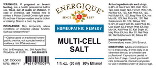 Multi-Cell Salt 1 oz. from Energique® Symptoms of constant thirst.