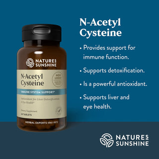 N-Acetyl Cysteine<!nacetyl!><br>Detoxifies chemicals and pollutants
