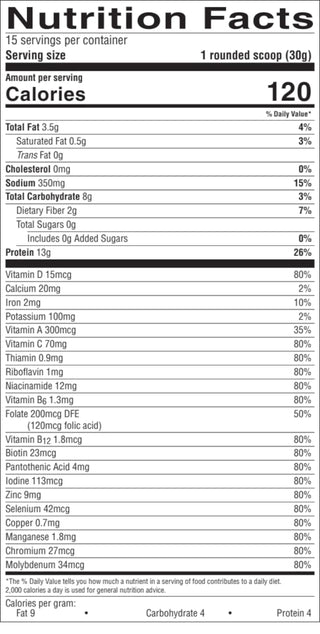 Nature's Harvest<br>Whole foods, greens, vegetable protein plus