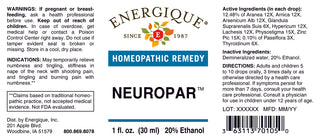 Neuropar 1 oz. from Energique® Numbness, tingling, burning pain
