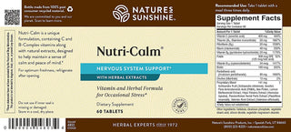 Nutri-Calm 60 caps<!nutricalm!><br>To maintain calm and peace of mind