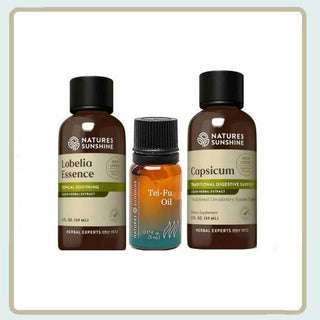 Pain Relief Trio Tei Fu Oil, Lobelia, Capsicum