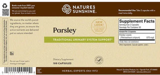 Parsley (100 caps) <br>Nourishes and supports the urinary system
