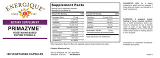 Primazyme from Energique® Breakdown fats, proteins, carbohydrates.