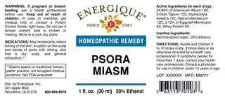 Psora Miasm 1 oz. from Energique® Itching, scalp eruption, dry skin