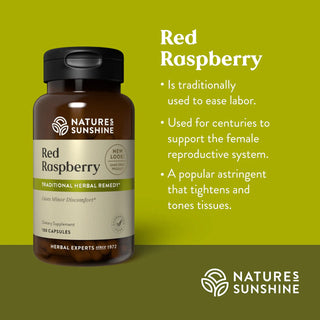 Red Raspberry (100 caps) <br> Used for reproductive & digestive health
