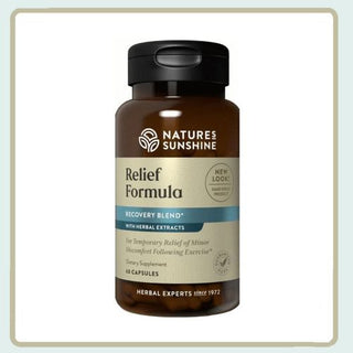 Relief Formula<br>Relief of minor aches and pains following exercise.
