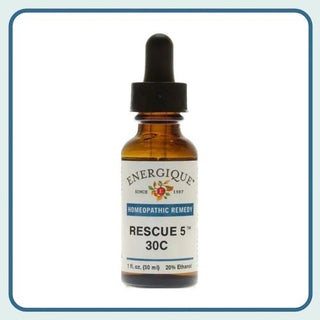 Rescue 5 30c - 1 oz. from Energique® Trauma, panic, tension, fear
