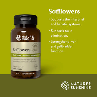 Safflowers (100 caps)<br>Intestinal function & rids the body of toxins
