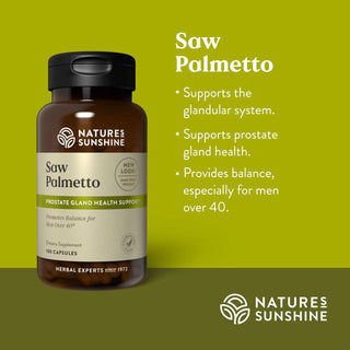 Saw Palmetto 100 caps<br> It naturally supports prostate gland health
