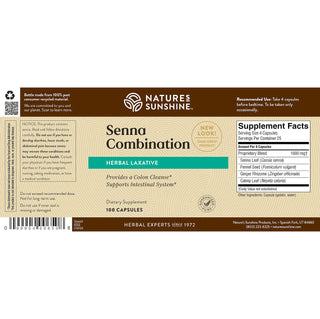 Senna Combination<br>Intestinal contraction & waste elimination