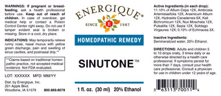 Sinutone 1 oz. from Energique®  Runny nose, discharge, sinus pain