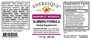 Slimming Fomula Label