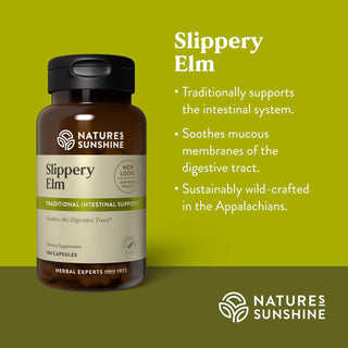 Slippery Elm<br> Soothes mucous membranes of the digestive tract