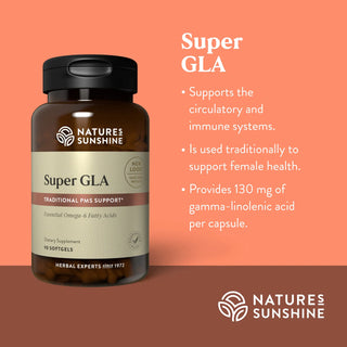 Super GLA Oil Blend <br> Provides traditional support for PMS
