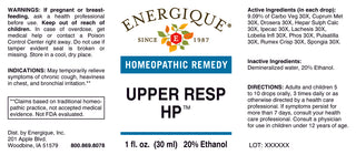 Upper Resp HP 1 oz. from Energique® Cough, inflammation, bronchitis

