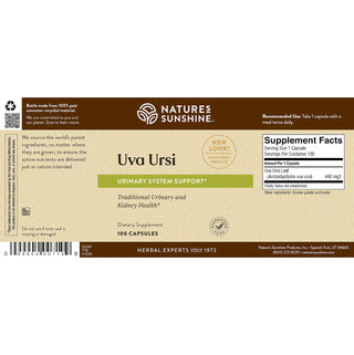 Uva Ursi<br>Soothes & supports the urinary system, promotes urine flow