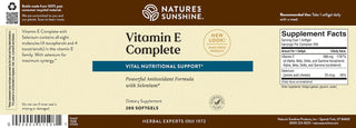 Vitamin E Complete w/Selenium  <br>(400 IU) - 200 softgel caps
