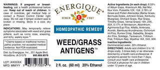 Weed & Grass Antigens 2 oz. from Energique® Runny nose, sneezing
