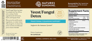 Yeast Fungal Detox<BR> Balance in the microbiome, healthy microflora
