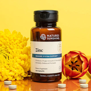 Zinc<br>Supports metabolism, growth & development,  immunity & energy