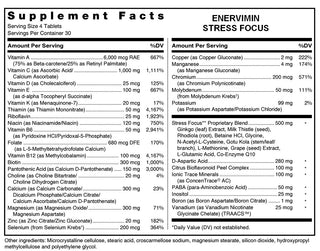 Enervimin Stress Focus 120 tabs from Energique® Stress issue
